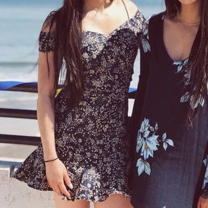 ZARA off the shoulder floral dress